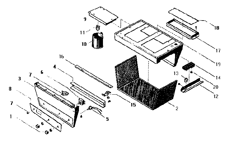 Control Housing Diagram and Parts List for VCH-7  Thermador Range Hood