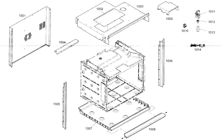 Mounting Diagram and Parts List for MEM301ES01  Thermador Microwave