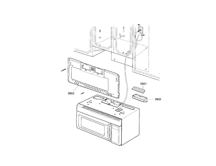 Mounting Bracket/damper Diagram and Parts List for HMV9303 01 Bosch Microwave