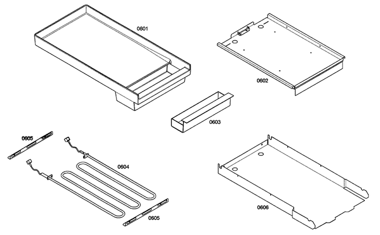 Griddle Assy Diagram and Parts List for PRG484ECG04  Thermador Range