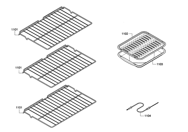 Rack Diagram and Parts List for HBL5720UC 08 Bosch Microwave