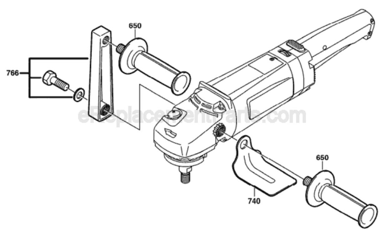 Page B Diagram and Parts List for 1366EVS 0601366739 Bosch Sander Polisher
