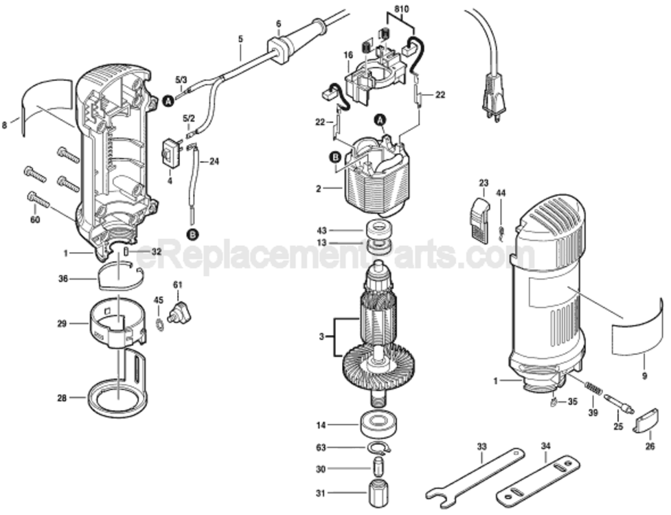 Page A Diagram and Parts List for 1638 0601638239 Bosch Multi-Tool