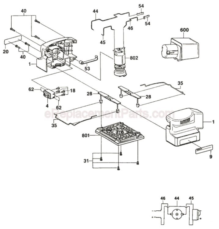 Page A Diagram and Parts List for 1924 0601924039 Bosch Sander Polisher