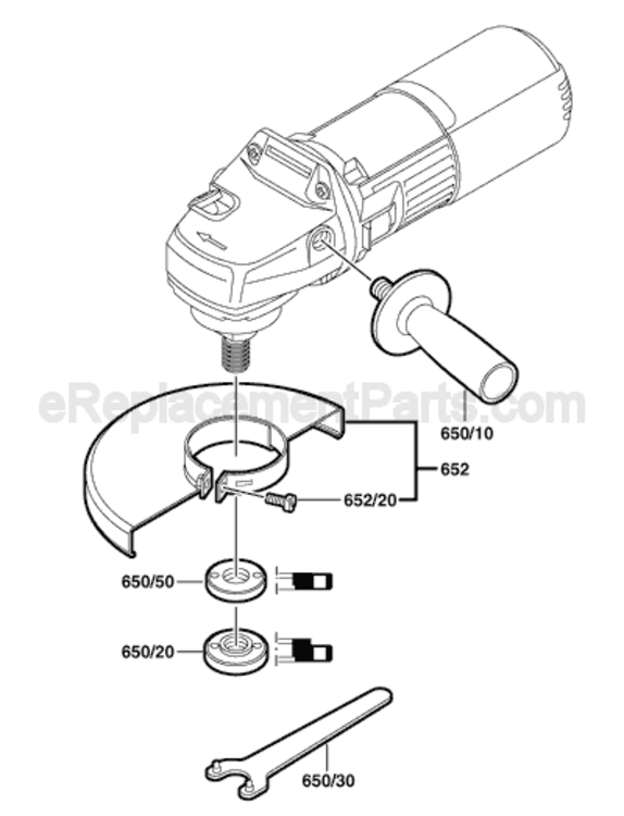 Page B Diagram and Parts List for B9150 0603273235 Bosch Angle Grinder