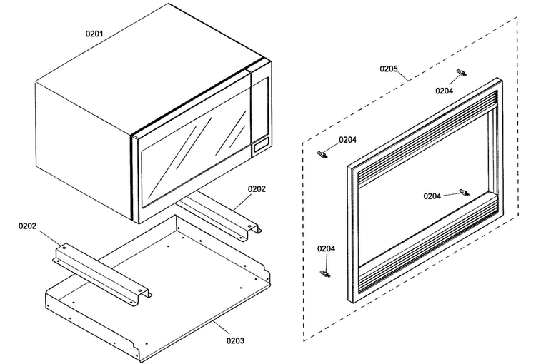Microwave Diagram and Parts List for MEMW271ES01  Thermador Microwave