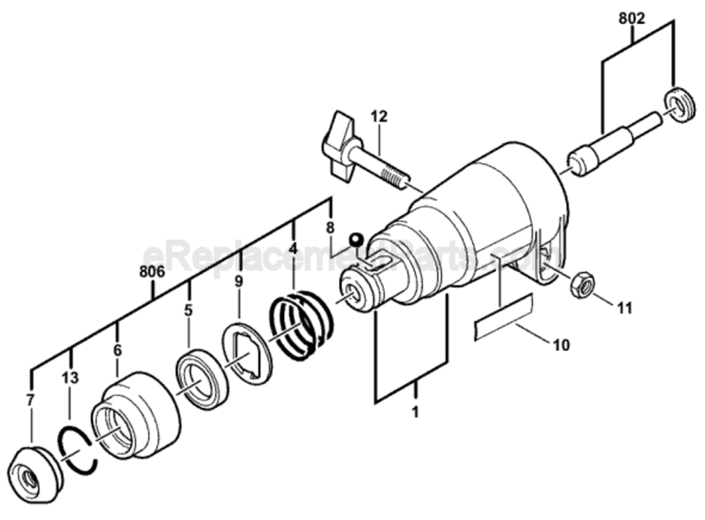 Page A Diagram and Parts List for MV200 0611999001 Bosch Hammer Drill