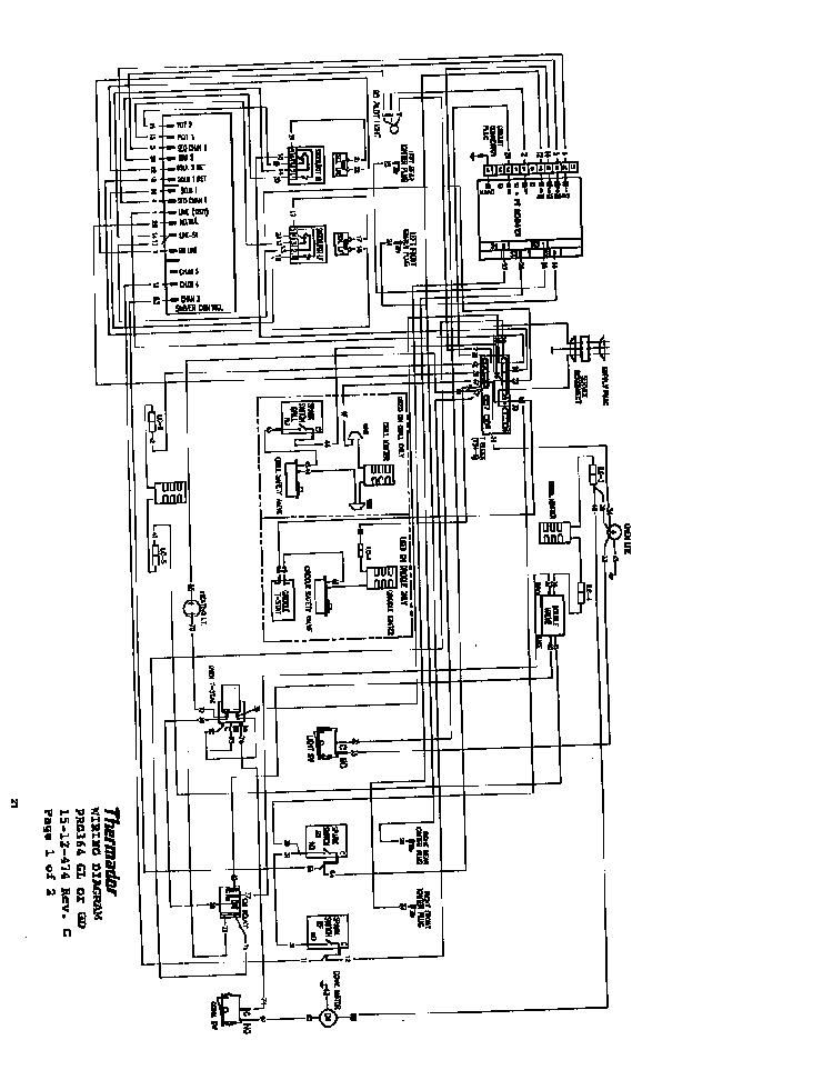 Wiring Diagram Diagram and Parts List for PRG364GL  Thermador Range