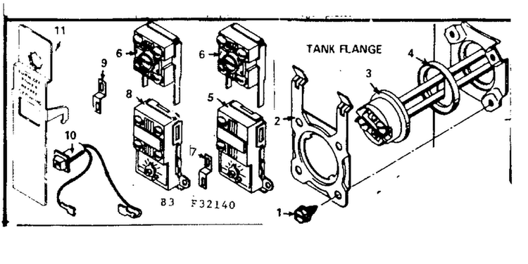 Functional Replacement Parts Diagram and Parts List for 15332150  Kenmore Water Heater