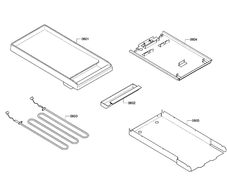 Griddle Diagram and Parts List for PRD486GDHC 05 Thermador Range