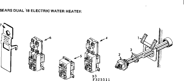 Functional Replacement Parts Diagram and Parts List for 153325511  Kenmore Water Heater