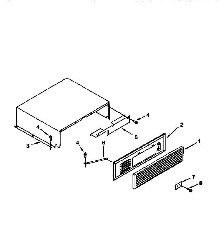 Top Grille & Unit Cover Diagram and Parts List for TSS36DAW-06  Thermador Refrigerator