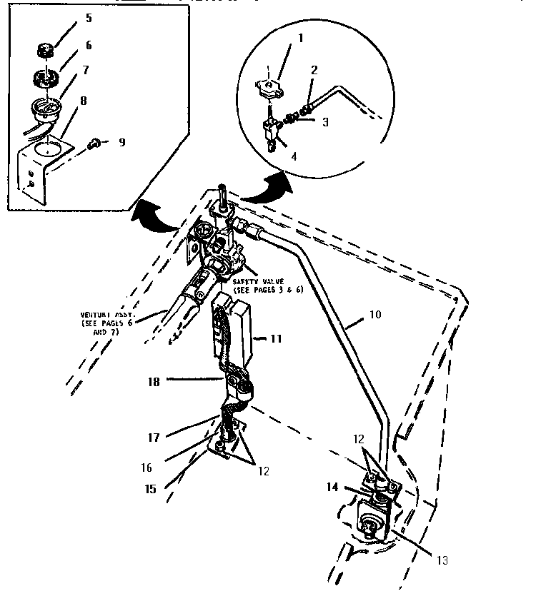 Section 8 Diagram and Parts List for CGB19  Thermador Grill
