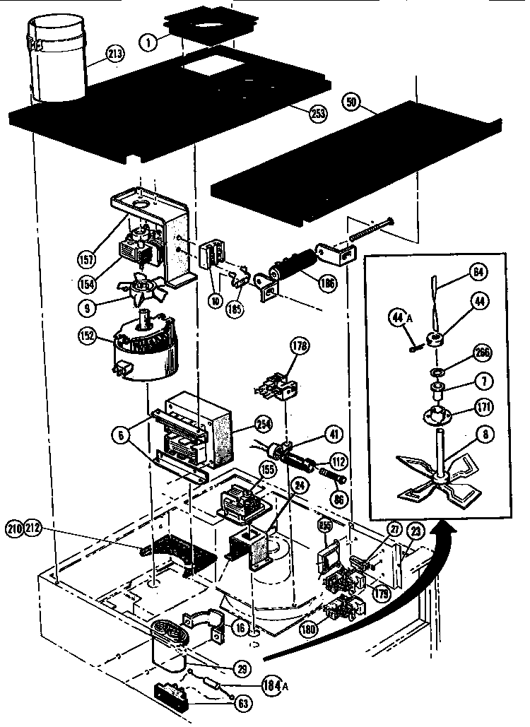 Microwave Internal Diagram and Parts List for CMT19 SVC CODE G Thermador Microwave