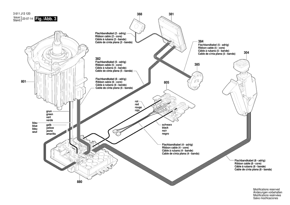 Diagram 3 Diagram and Parts List for GBH18V-45C 3 611 J13 180 Bosch Hammer Drill