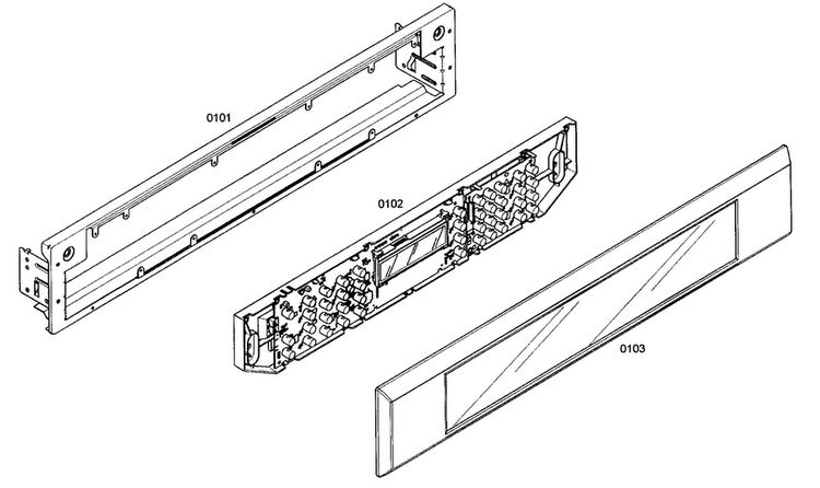 Control Panel Diagram and Parts List for MEMC301ES01  Thermador Microwave