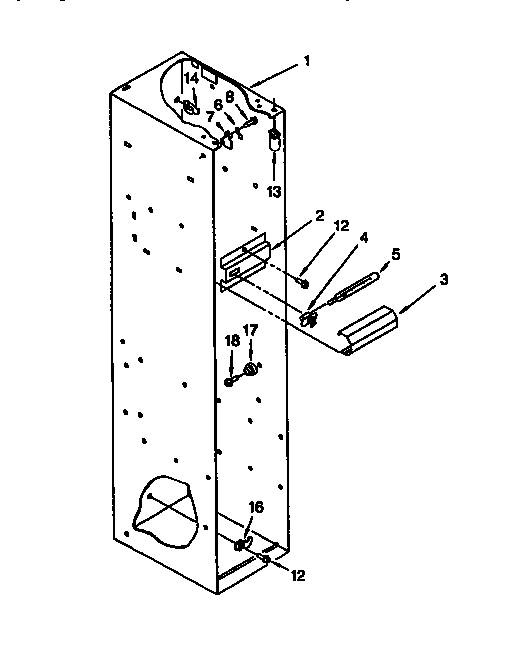 Freezer Liner Diagram and Parts List for TSS42QBW00  Thermador Refrigerator