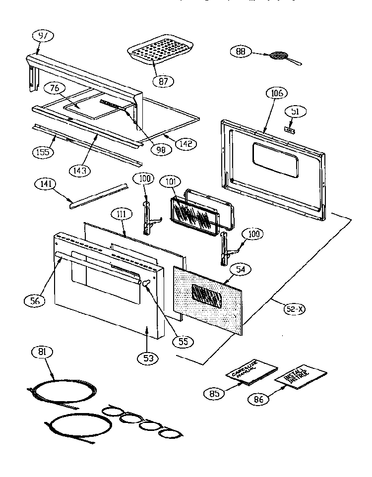 Section 2 Diagram and Parts List for GCR36-4GL  Thermador Range