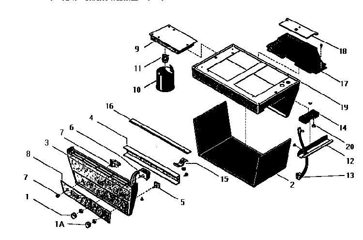Control Housing Diagram and Parts List for VCH-9  Thermador Range Hood