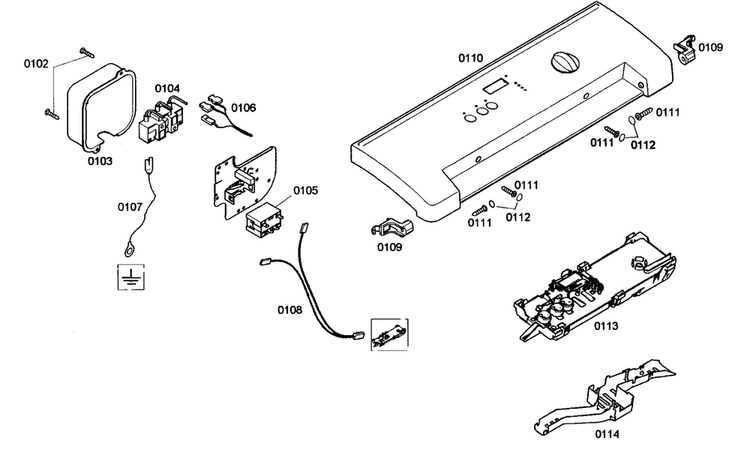 Control Panel Diagram and Parts List for WTMC532CUS 05 Bosch Dryer