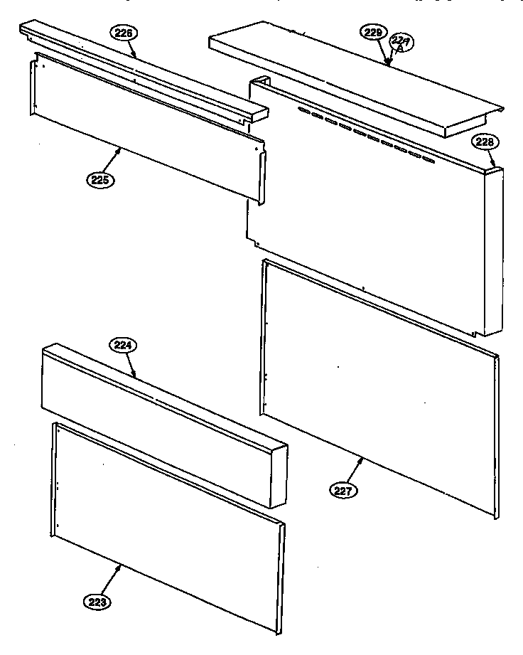 Trim Assemblies Diagram and Parts List for PRSE48-4GG  Thermador Range