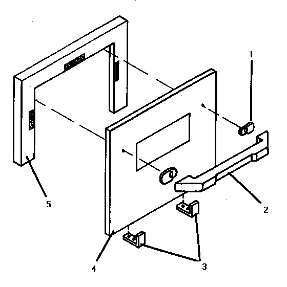 White Door Assembly Front Cosmetic Parts Diagram and Parts List for CT127NW  Thermador Range