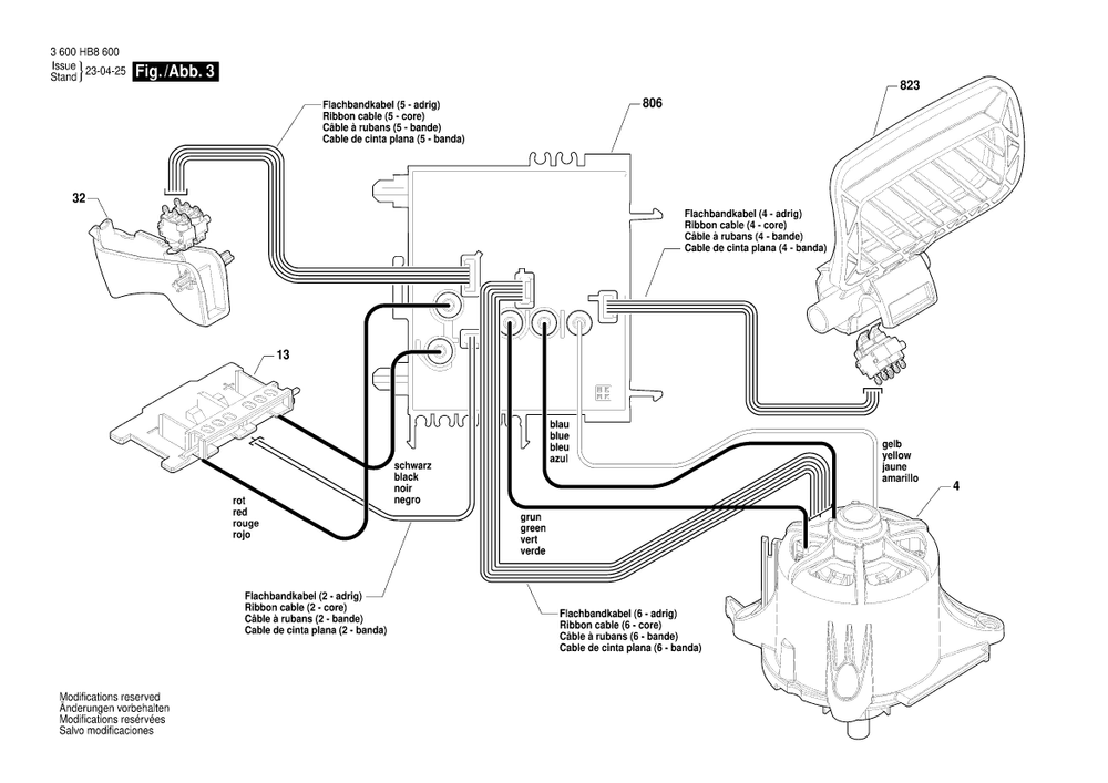 Diagram 3 Diagram and Parts List for 3600HB8600  Bosch Chainsaw