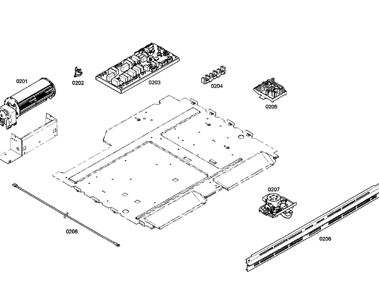 Pcb's Assy Diagram and Parts List for HBL5650UC 04 Bosch Wall Oven