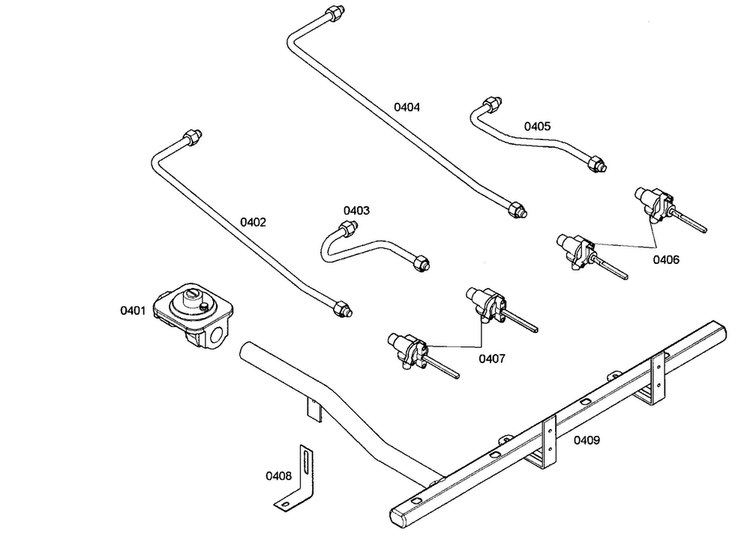 Connections Diagram and Parts List for PD484GED01  Thermador Range
