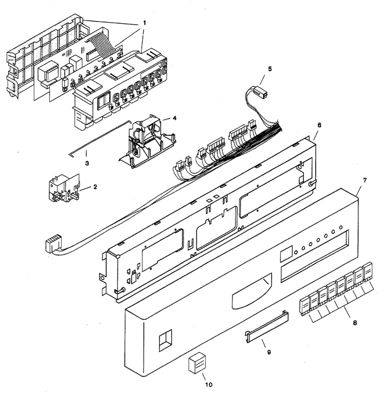 Fascia Panel Diagram and Parts List for SHU6806UC 12 Bosch Dishwasher