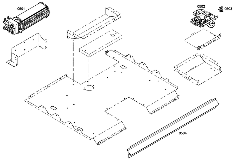 Vent Assy Diagram and Parts List for HBN3520UC 03 Bosch Wall Oven