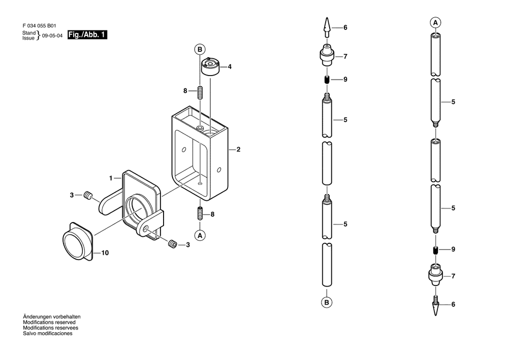 Diagram Diagram and Parts List for 170 (Red)(F 034 055 B03) Bosch Charger