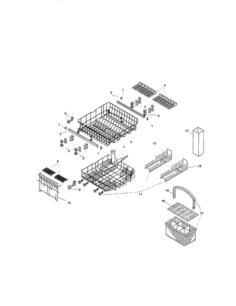 Racks Diagram and Parts List for SMU7056US 02 Bosch Dishwasher