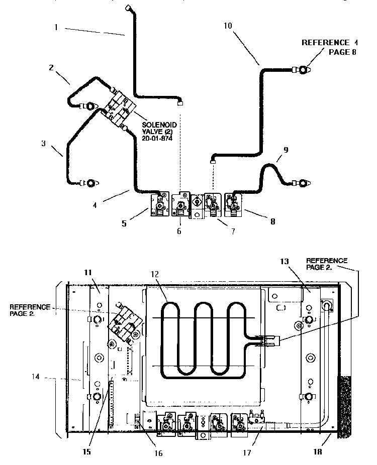 Burner Box Diagram and Parts List for SGS36GW  Thermador Cooktop