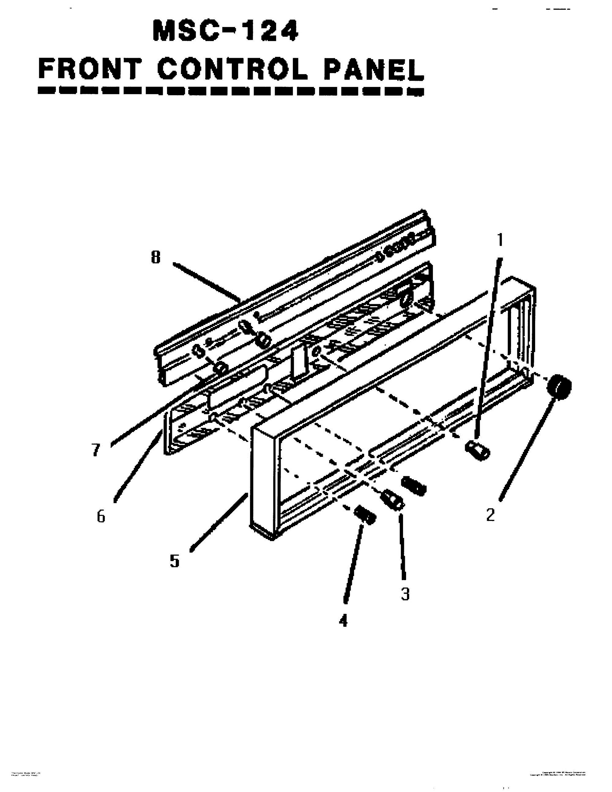 05 - FRONT CONTROL PANEL Diagram and Parts List for MSC-224  Bosch 