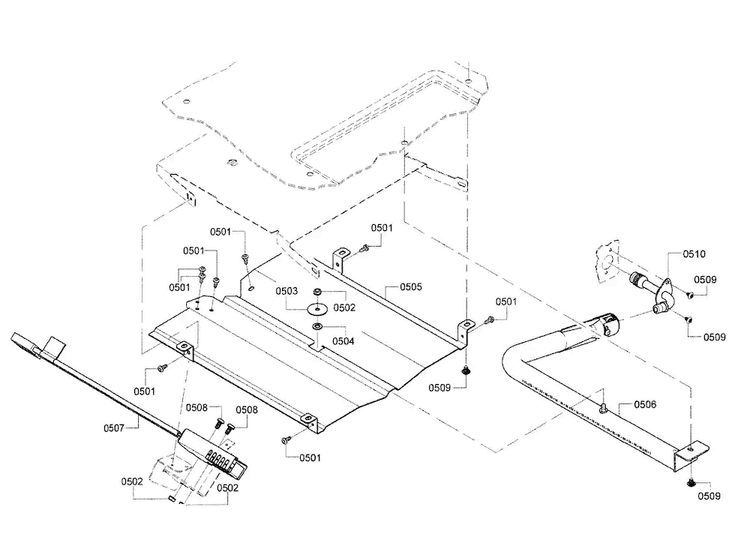 Burner Diagram and Parts List for HGI8054UC 01 Bosch Range