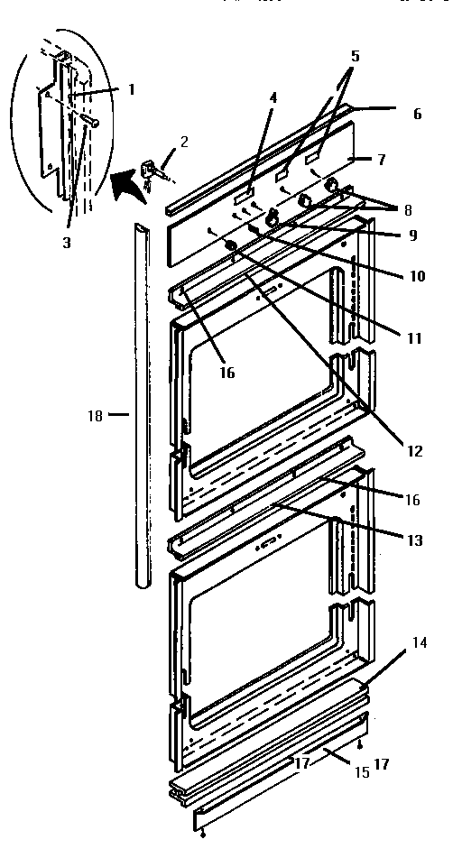 Trims, Deflector And Control Panel White Cosmetic Parts Diagram and Parts List for CT227NW  Thermador Range