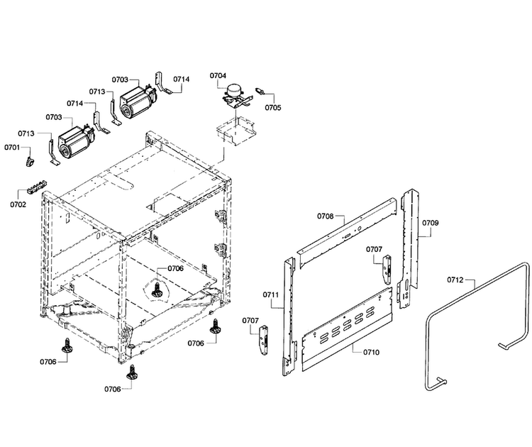 Cabinet Assy Diagram and Parts List for PRD304GHU 09 Thermador Range