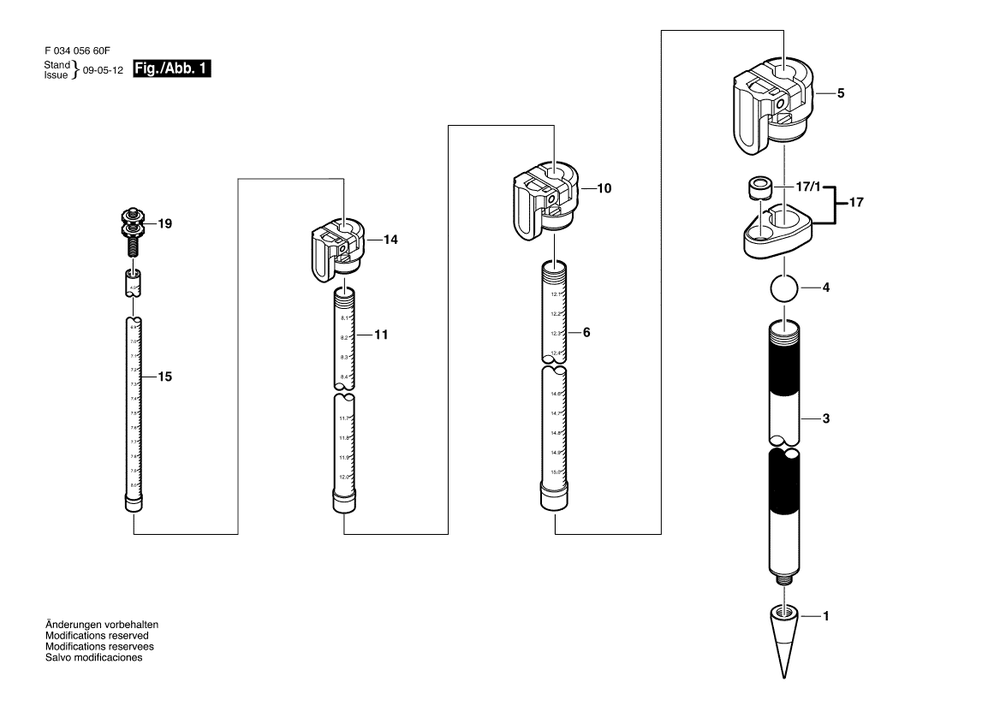 Diagram Diagram and Parts List for 4515TMA F 034 056 60F Bosch Tool Stand & Cart