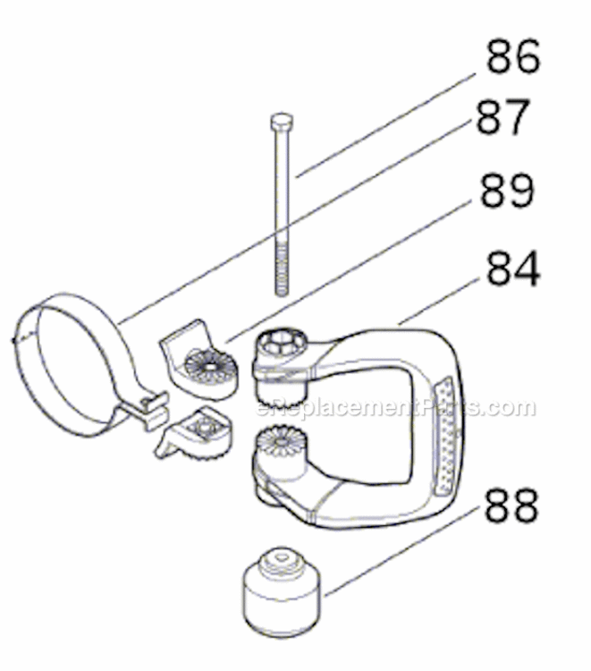 Page B Diagram and Parts List for 11335K 3611C35010 Bosch Demolition Hammer