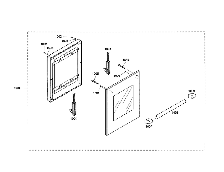 Door Diagram and Parts List for PRD484EEHC 01 Thermador Range