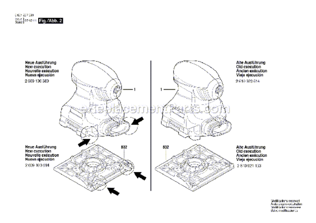 Page B Diagram and Parts List for 1297DK  Bosch Sander Polisher