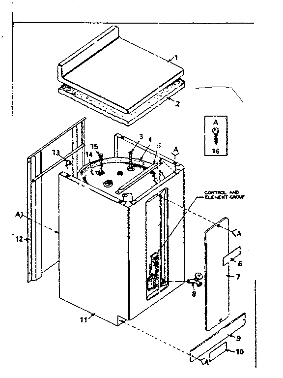 Unit Parts Diagram and Parts List for 15331570  Kenmore Water Heater