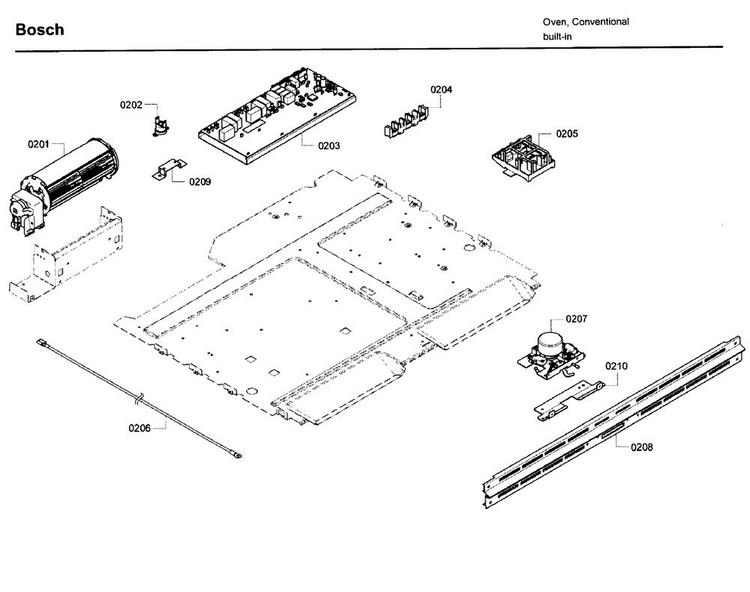 Latch Asy Diagram and Parts List for HBL3450UC 10 Bosch Wall Oven