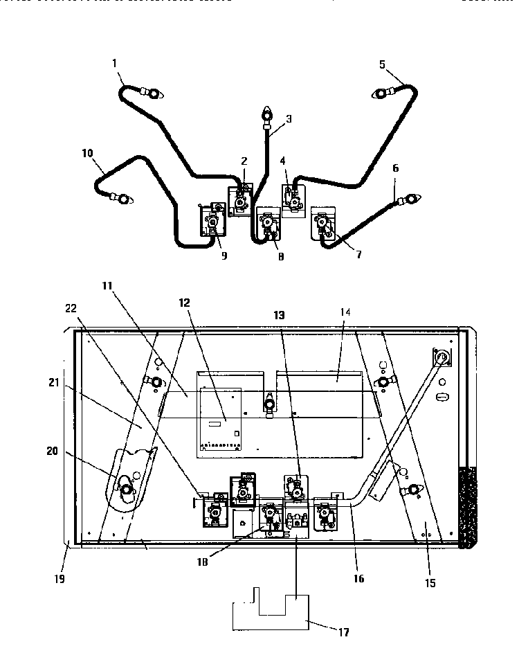 Section 5 Diagram and Parts List for GGNCV30  Thermador Cooktop