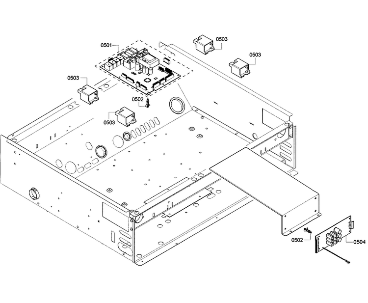 Pcb's Assy Diagram and Parts List for PRD304GHC 05 Thermador Range