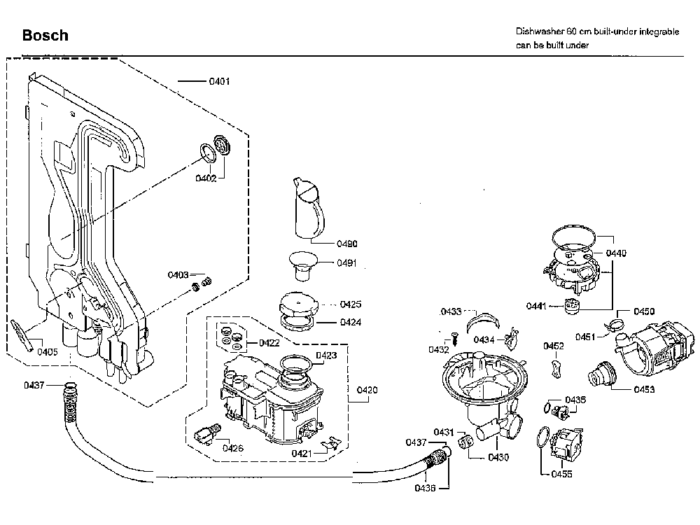 Pump Diagram and Parts List for SHX9PT55UC 82 Bosch Dishwasher