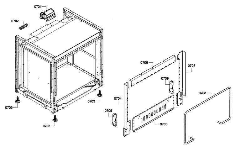 Frame Assy Diagram and Parts List for PRL304GH-01  Thermador Range