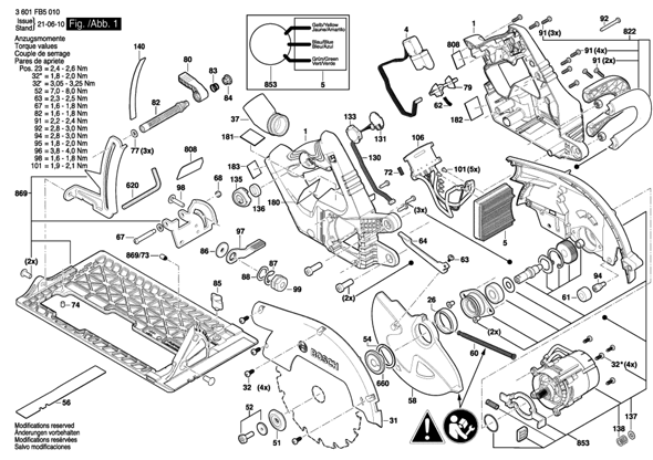 Bosch Gks18v-25cn Diagram and Parts List for GKS18V-25CN  Bosch Circular Saw