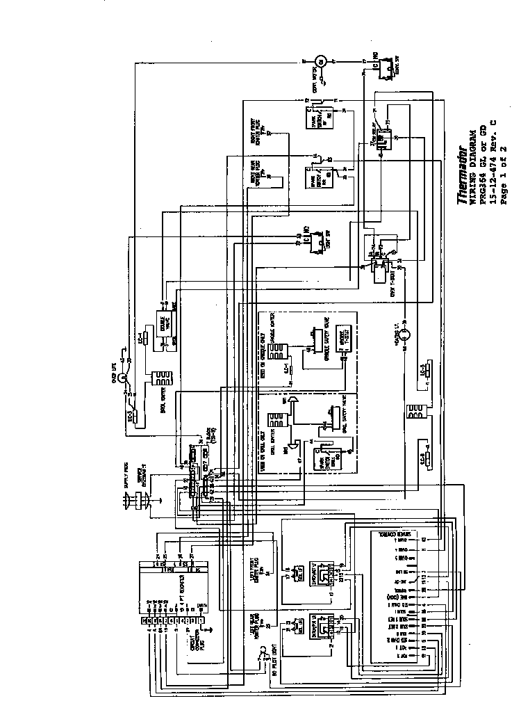 Wiring Diagram Diagram and Parts List for PCS364GL  Thermador Cooktop